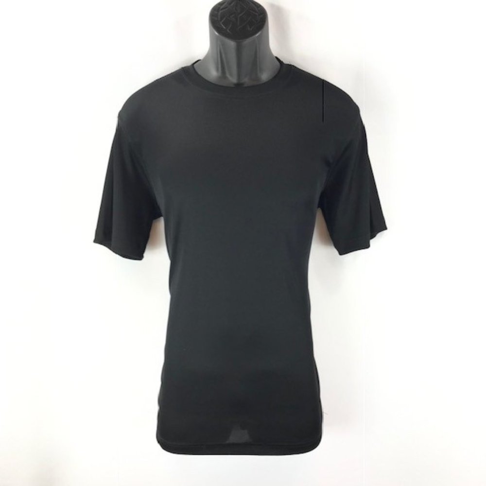 LOG-IN UOMO Men's Black Dressy T-Shirt Ribbed Pattern Short Sleeves Sizes S - 3X
